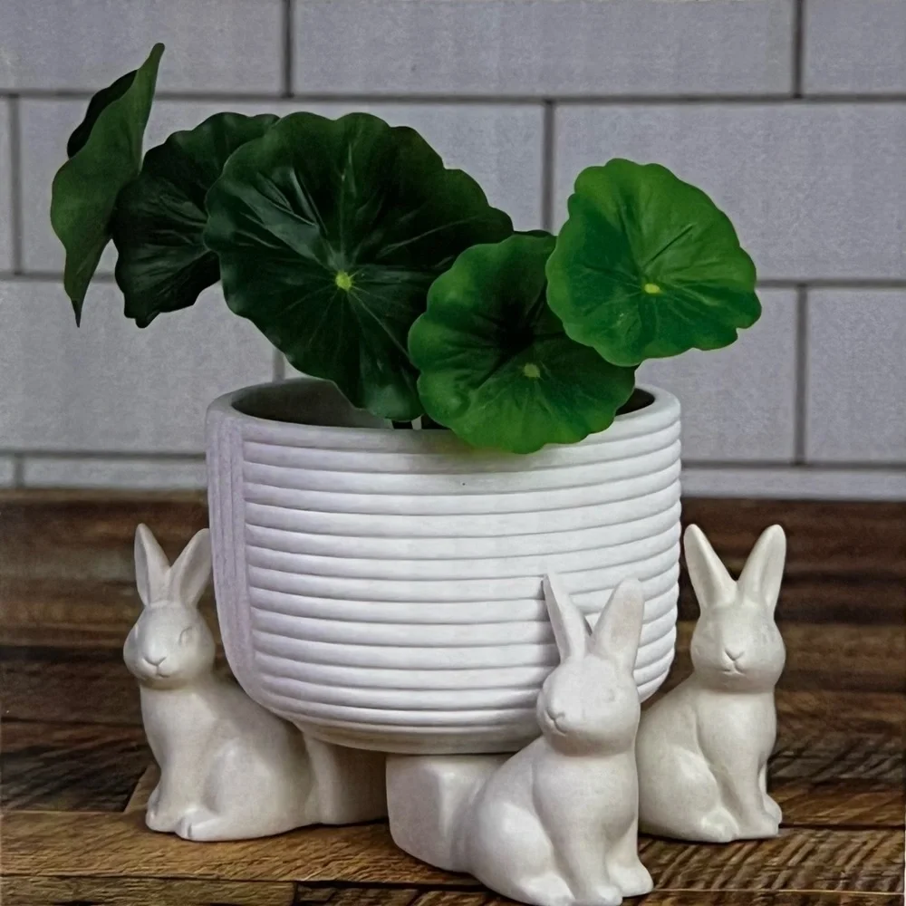 Target 3ct Ceramic Bunny Planter Figural Sets